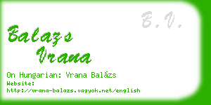 balazs vrana business card